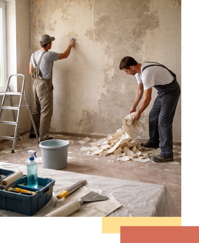 Снятие старых обоев в Волгограде быстро и качественно