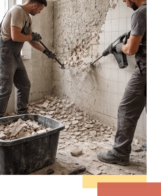 Демонтаж плитки со стен в Волгограде быстро и аккуратно