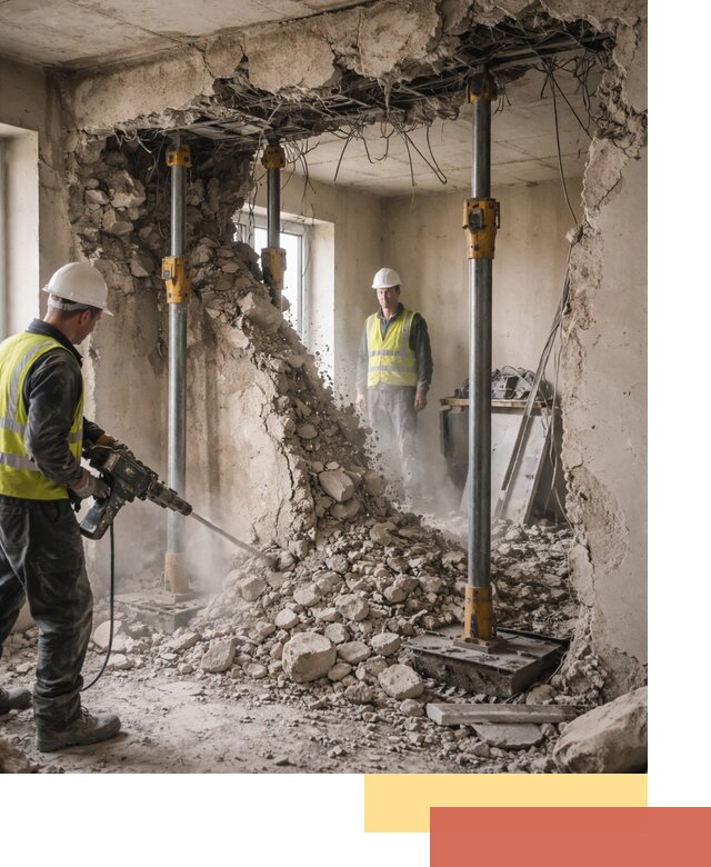 Снос несущих стен в Волгограде с гарантией безопасности и качества