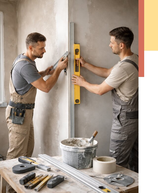 Выведение углов стен в Волгограде от 1922 руб. быстро и недорого | ОТДЕЛОЧНИК-Влг