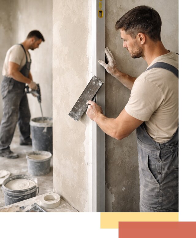 Выведение углов стен в Волгограде: монтаж и оштукатуривание