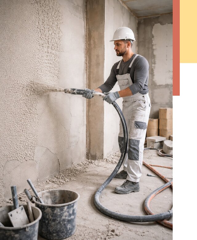 Машинная штукатурка стен в Волгограде под ключ от 6754 руб./м2 | ОТДЕЛОЧНИК-Влг