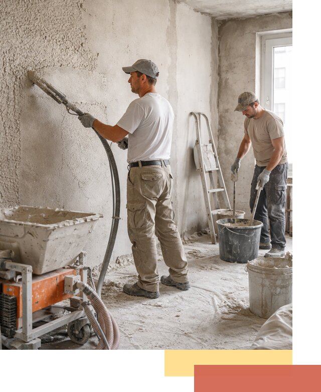 Машинная штукатурка стен в Волгограде — быстро и качественно