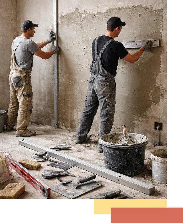 Профессиональная штукатурка стен под плитку в Волгограде