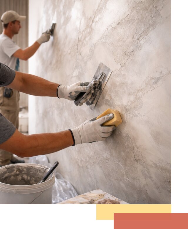 Декоративная штукатурка под мрамор в Волгограде для стен и потолков