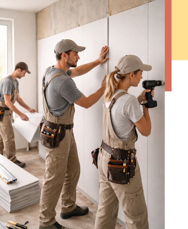 Монтаж ПВХ панелей на стены в Волгограде от 468 руб/м2 — быстро и недорого | ОТДЕЛОЧНИК-Влг