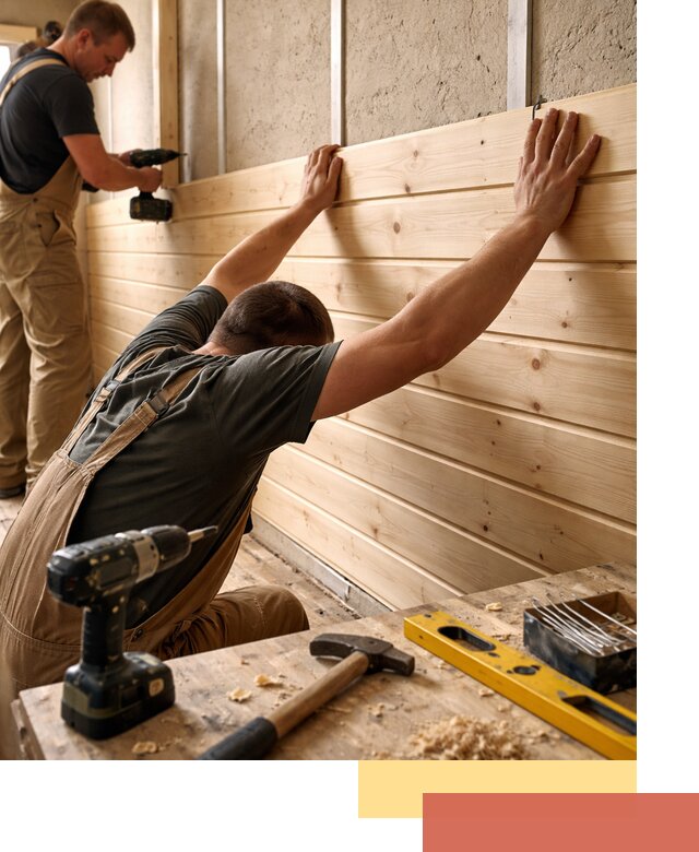 Монтаж деревянной вагонки на стены в Волгограде быстро и качественно