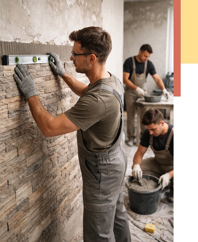 Монтаж искусственного камня в Волгограде от 4676 руб. под ключ | ОТДЕЛОЧНИК-Влг