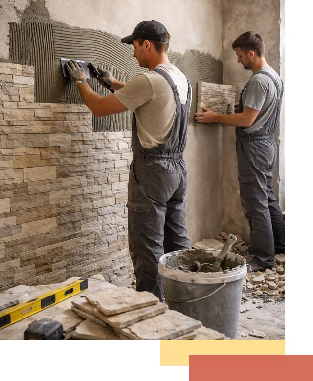 Монтаж искусственного камня в Волгограде — облицовка стен и фасадов