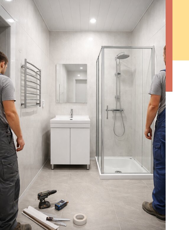 Отделка ванной комнаты панелями ПВХ в Волгограде от 4676 руб. за м2 | ОТДЕЛОЧНИК-Влг