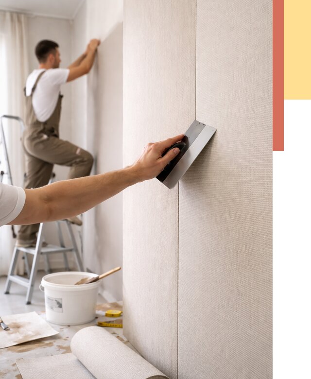 Поклейка текстильных обоев в Волгограде от 4676 руб. под ключ | ОТДЕЛОЧНИК-Влг