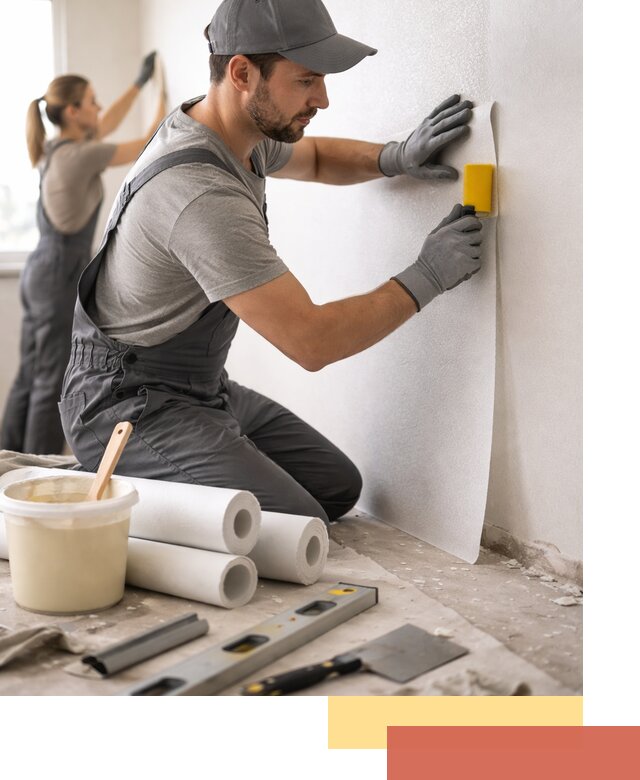 Поклейка стеклообоев профессионально в Волгограде