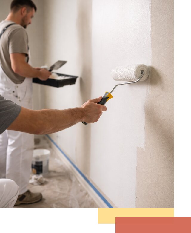 Покраска стен акриловой краской профессионально в Волгограде