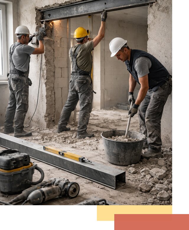 Создание проемов в стенах и несущих конструкциях в Волгограде