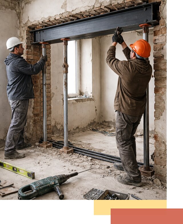 Усиление проема в стене в Волгограде для расширения и безопасности