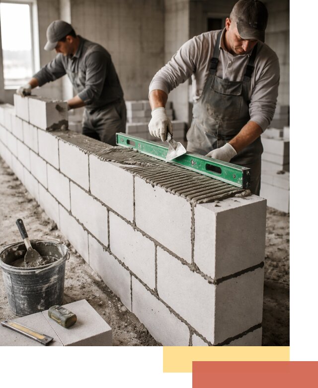 Кладка перегородок из газобетона в Волгограде быстро и качественно