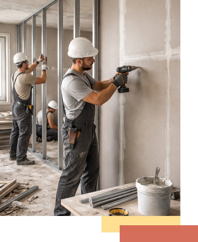 Перегородки из огнестойкого гипсокартона в Волгограде под ключ