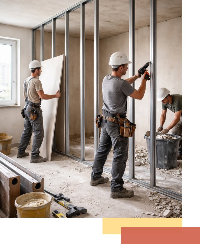 Перенос гипсокартонной перегородки в Волгограде профессионально и быстро