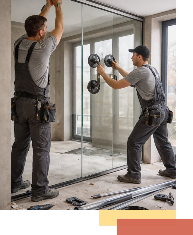 Цельностеклянные перегородки под ключ в Волгограде