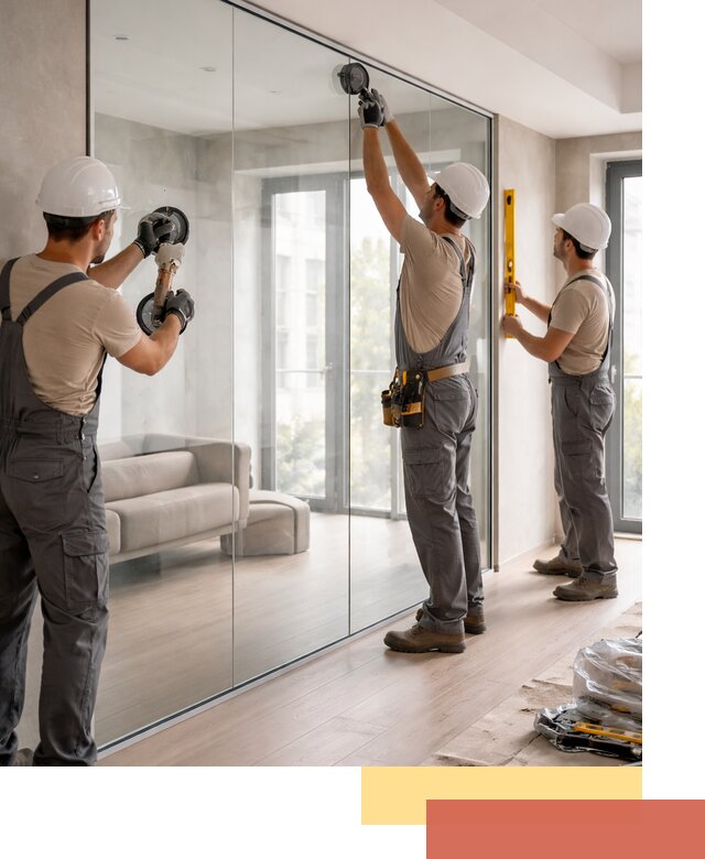 Перегородки из закаленного стекла в Волгограде для офисов и квартир