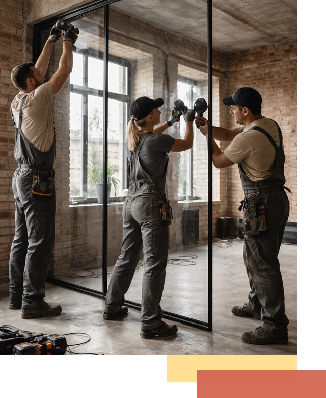 Стеклянные перегородки лофт — изготовление и монтаж в Волгограде