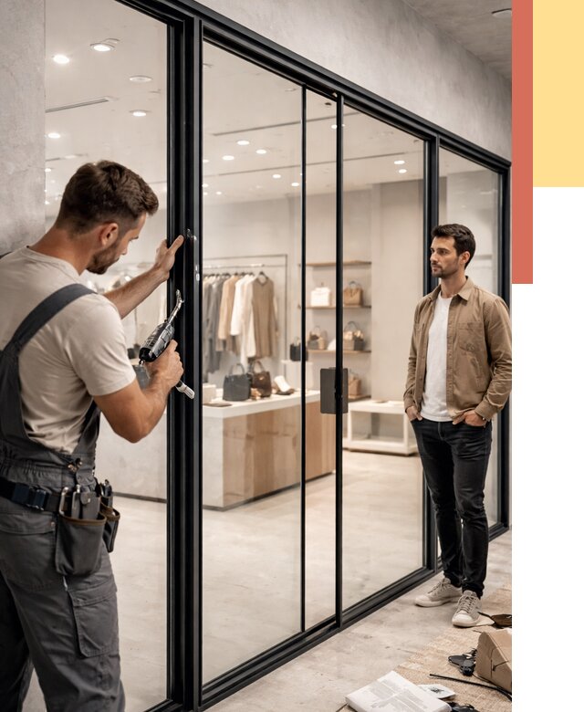 Стеклянные перегородки для магазинов в Волгограде от 8521 руб. под ключ | ОТДЕЛОЧНИК-Влг