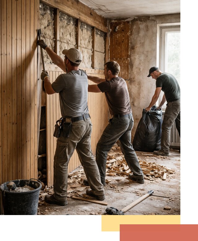 Демонтаж вагонки и вывоз материалов в Волгограде