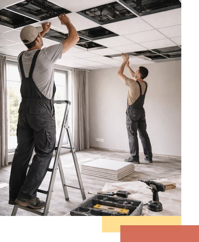 Замена плит подвесного потолка в Волгограде быстро и качественно