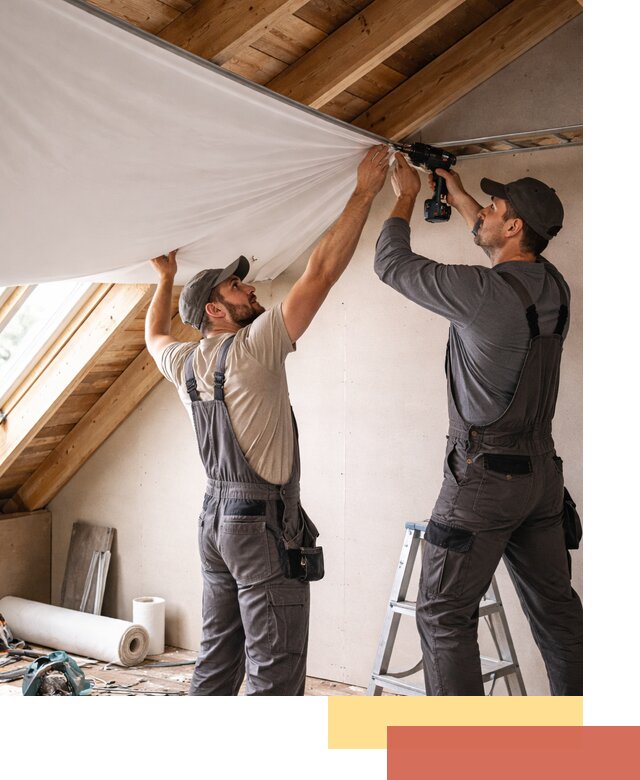 Монтаж натяжного потолка в мансарде в Волгограде