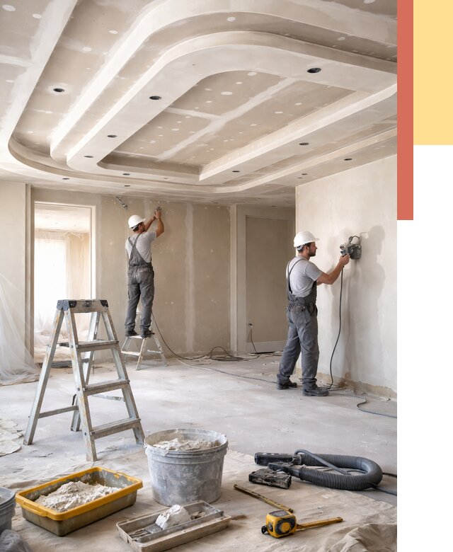 Многоуровневый потолок из гипсокартона в Волгограде от 779 руб. под ключ | ОТДЕЛОЧНИК-Влг