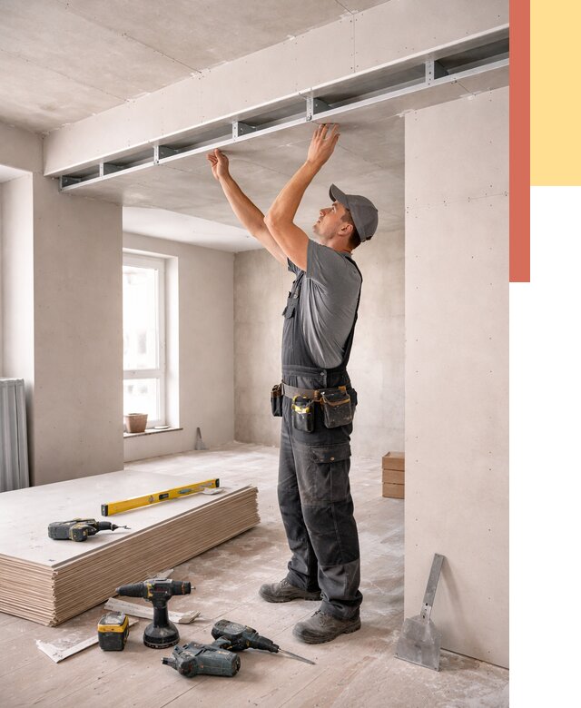 Потолок из гипсокартона с нишей в Волгограде от 1299 руб. под ключ | ОТДЕЛОЧНИК-Влг