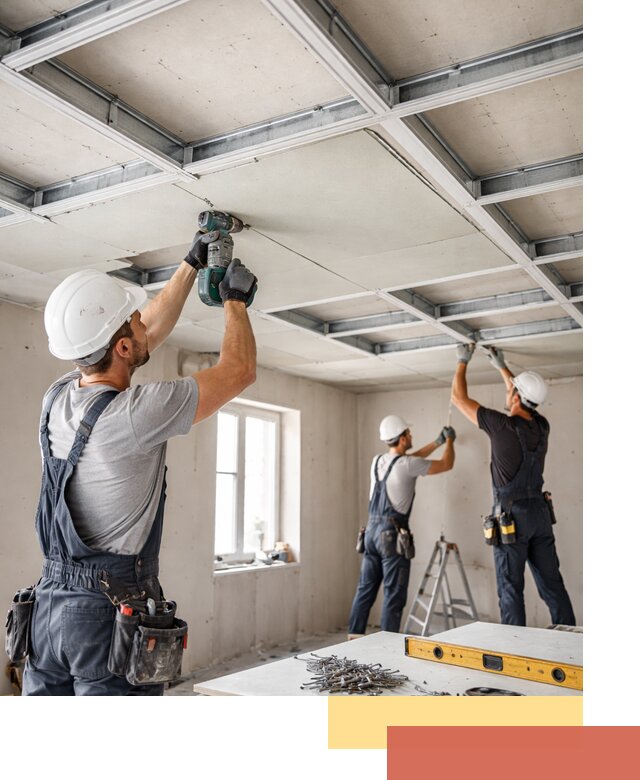 Кессонный потолок из гипсокартона под ключ в Волгограде