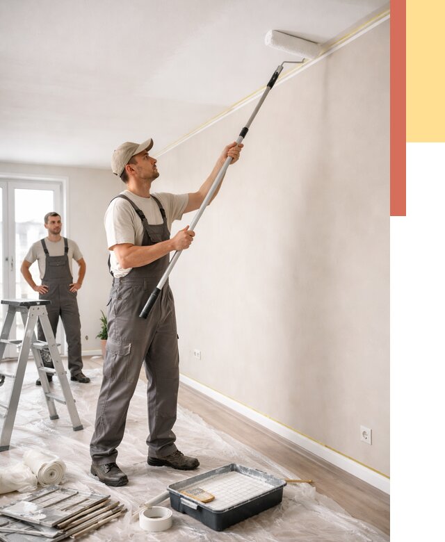 Покраска потолка из гипсокартона в Волгограде от 4676 руб./м2 — услуги под ключ | ОТДЕЛОЧНИК-Влг