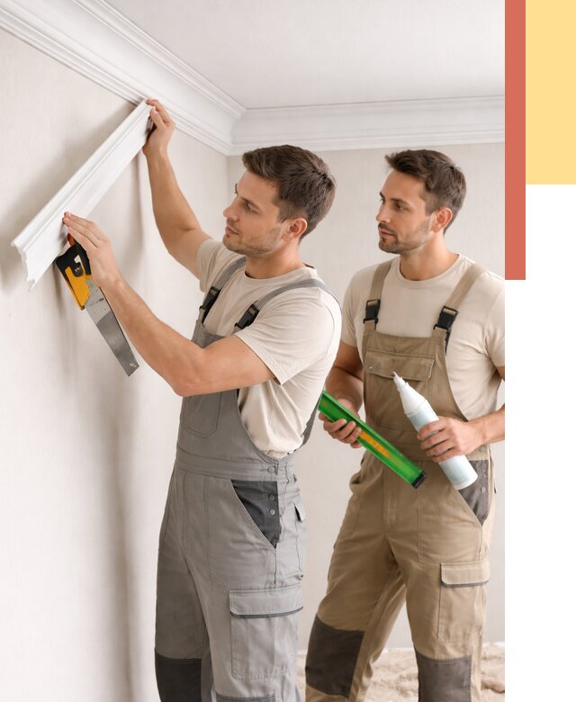 Монтаж потолочного плинтуса в Волгограде от 2390 руб. — быстро и недорого | ОТДЕЛОЧНИК-Влг