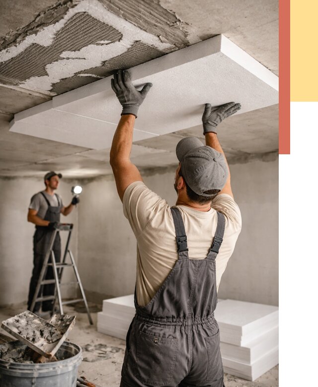 Утепление потолка пенопластом в Волгограде от 4676 руб/м2 — недорого и быстро | ОТДЕЛОЧНИК-Влг